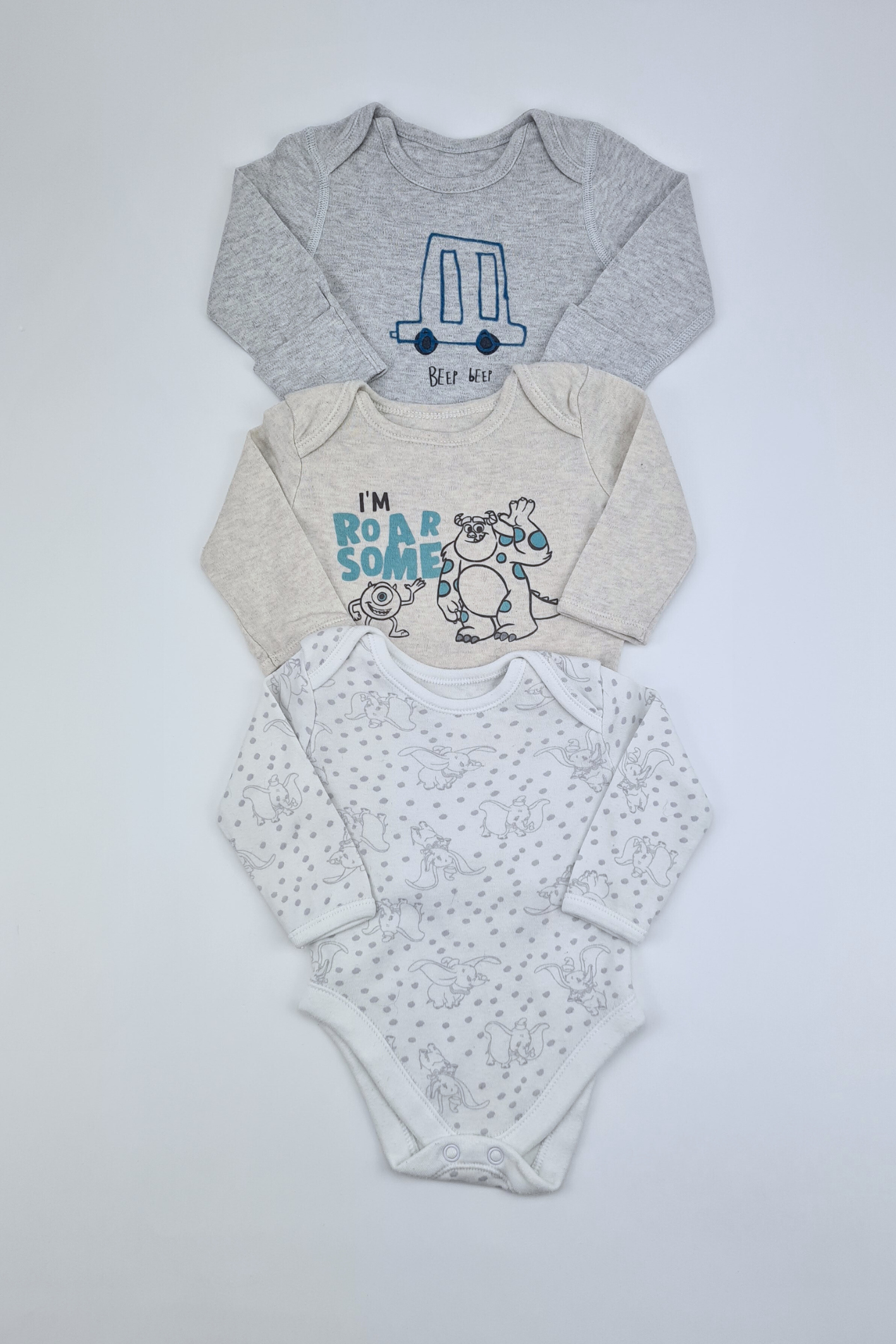 0-3m - Longsleeve Mixed Pack Bodysuit Set