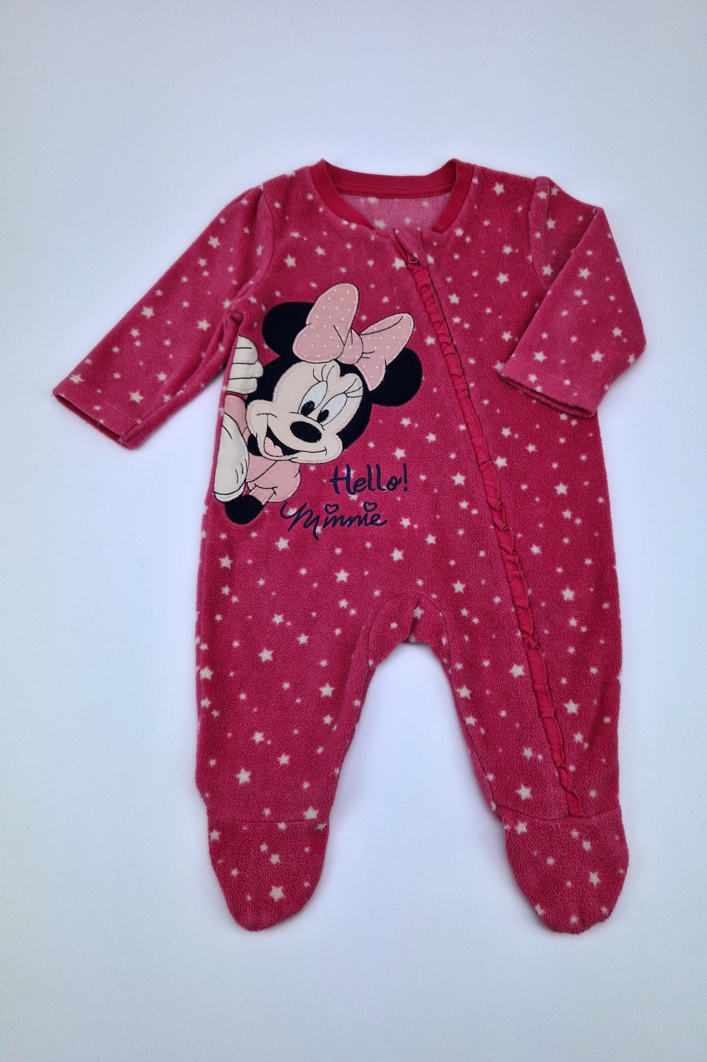 0-3m Fleece Lined Galaxy Stars Babygrow