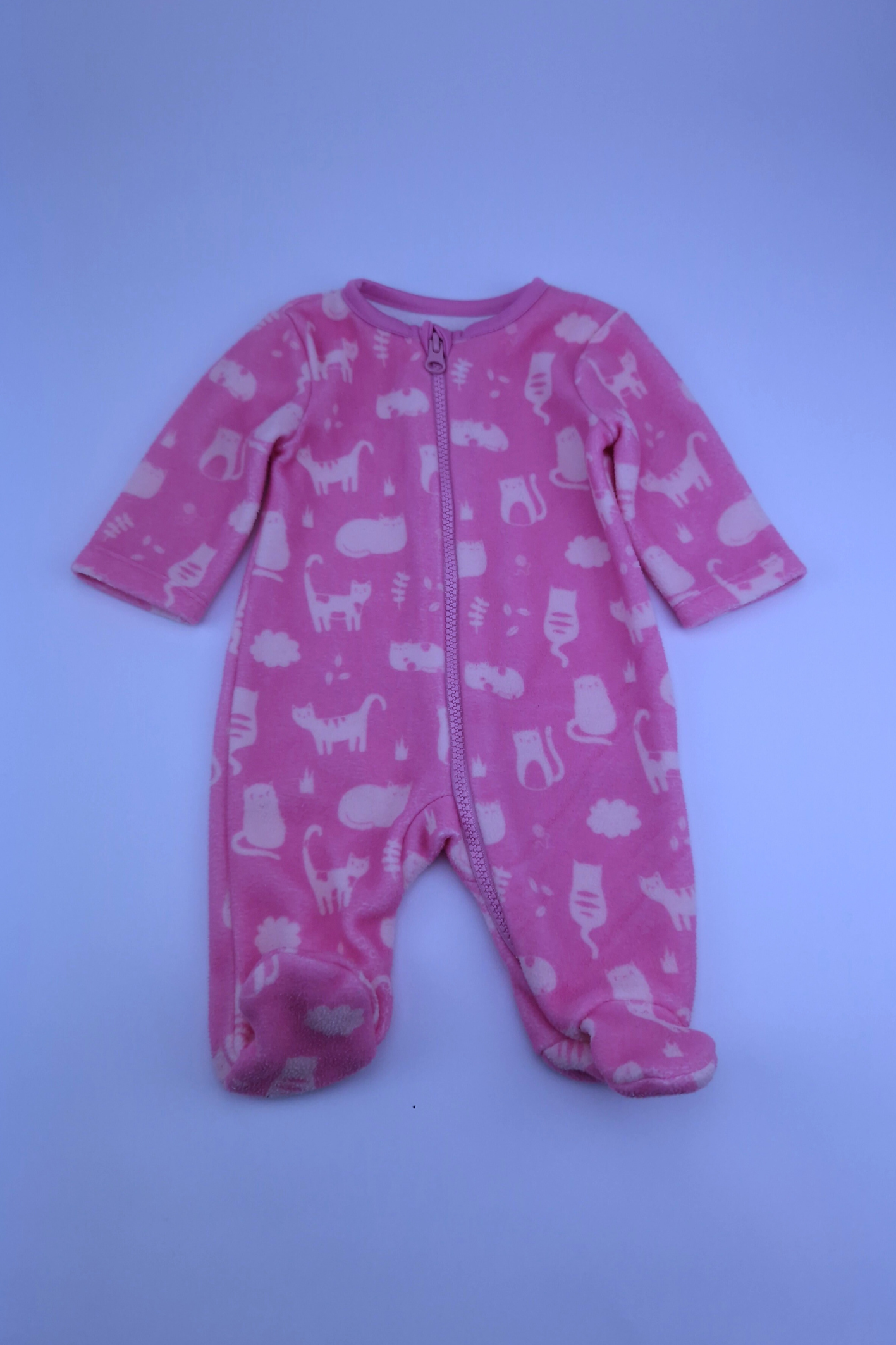 Bluezoo Newborn Fleece Lined Playsuit