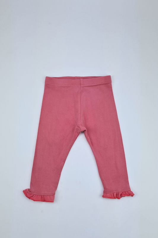 6-9m - Pink Frill Leggings (m&s)