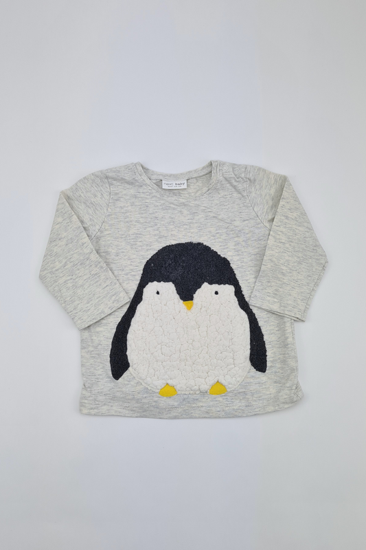 3-6m - Long Sleeve Penguin T-shirt