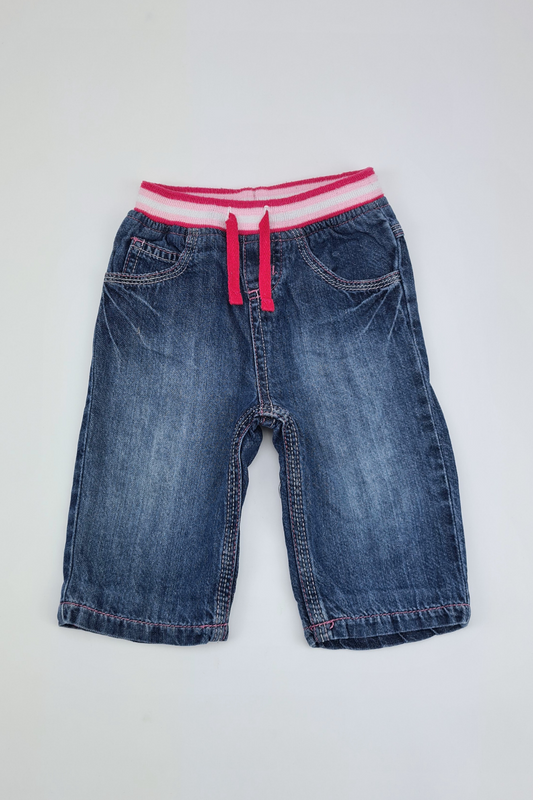 6-9m - Dark Blue Denim Jeans (Bluezoo)