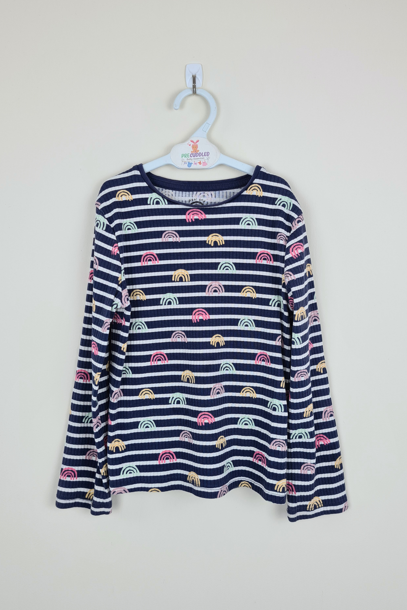 4-5 ans - T-shirt manches longues imprimé arc-en-ciel (F&F)