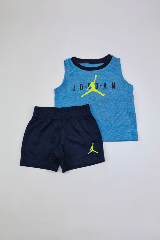 12m Nike Air Jordan Blue Tank Top & Shorts Set