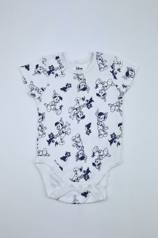 9-12m - Pinocchio Prints Bodysuit (Primark