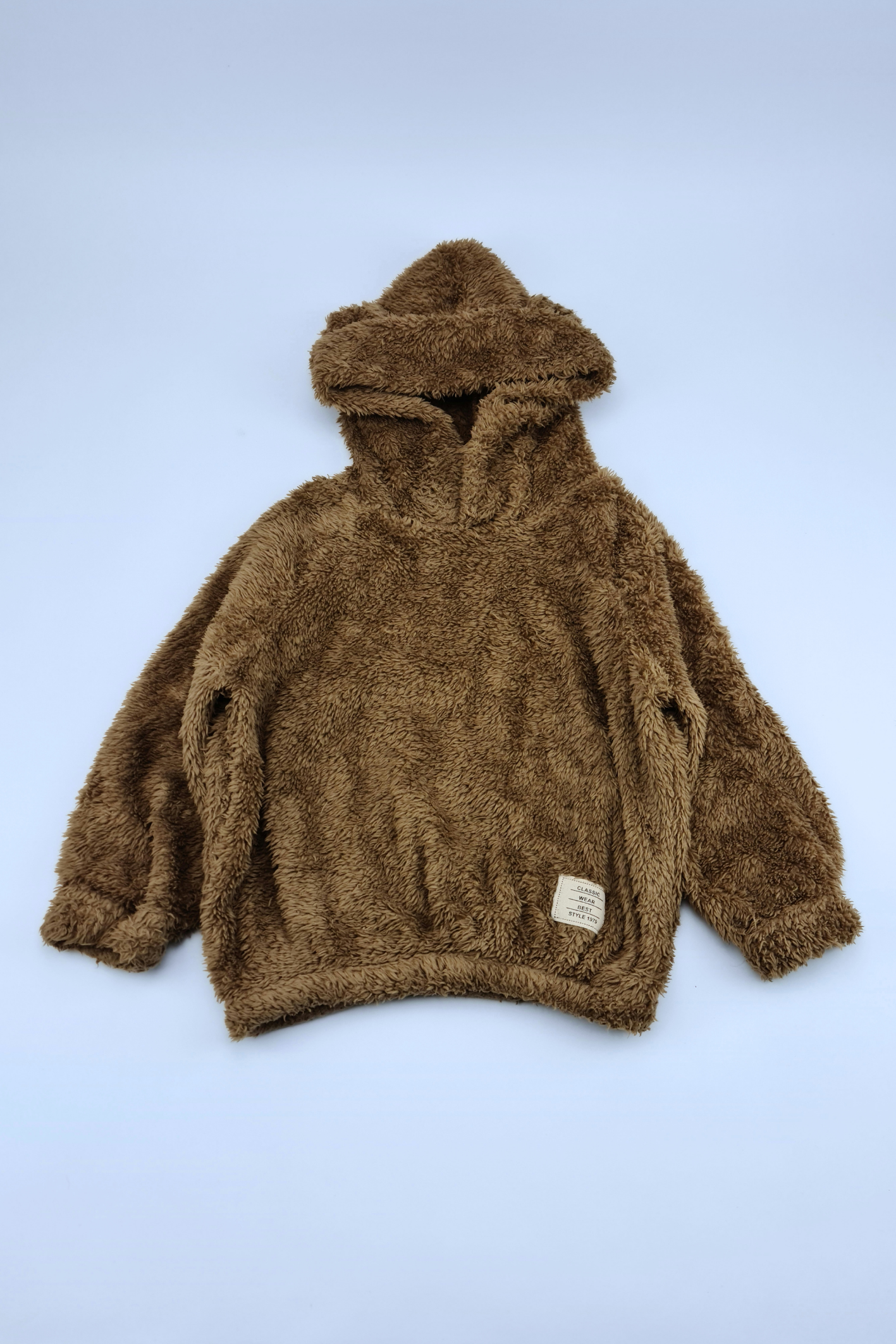 4y Faux Fur Brown Hoodie