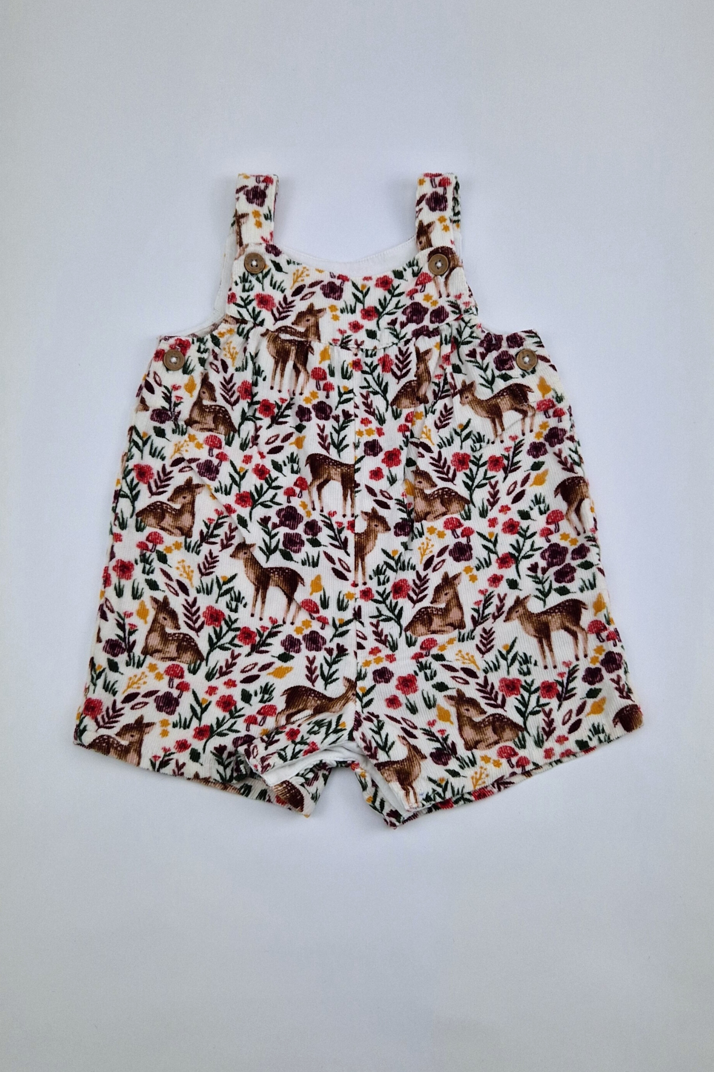 3-6m - Deer Floral Playsuit (Tu)