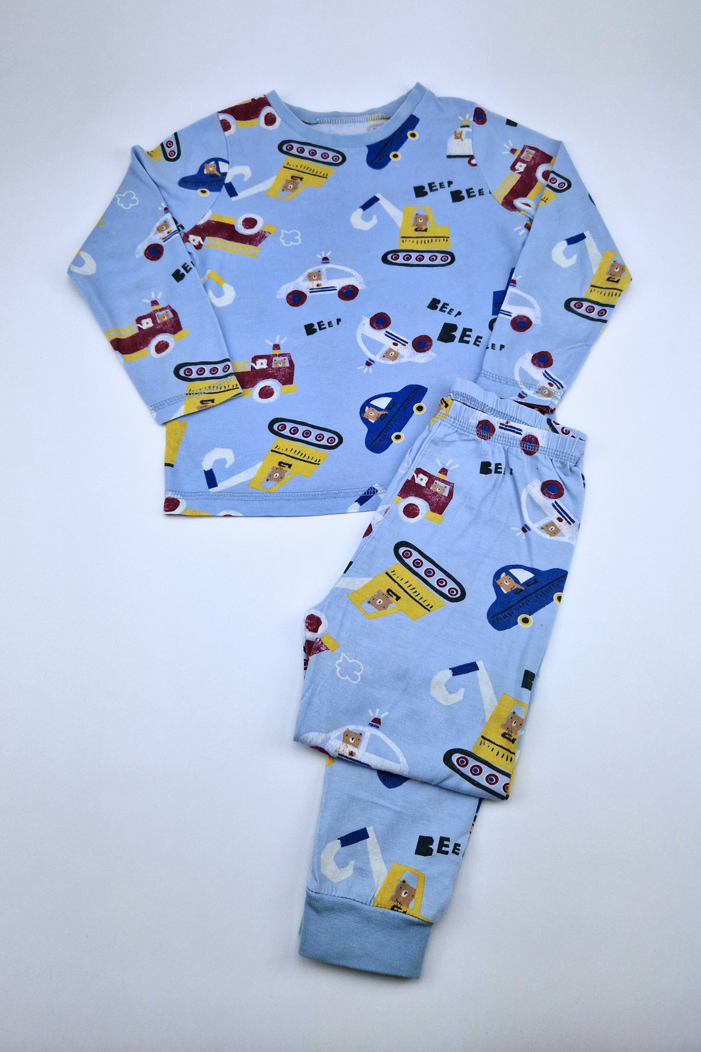 3-4 Years Vehicle Print Pyjamas