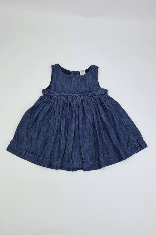 6-12m - Sleeveless Denim Dress (Baby Gap)