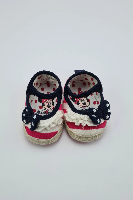 0-3m - Minnie Mouse Character Baby Shoes (Disney Baby)