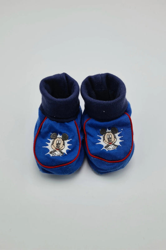 0-3m - Mickey Mouse Blue Booties (George)