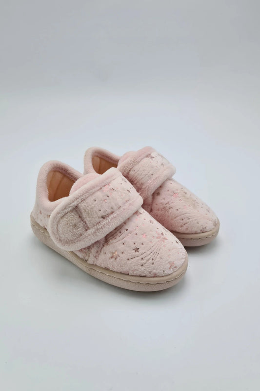 Size 5 - Pink Star Cupsole Slippers (George