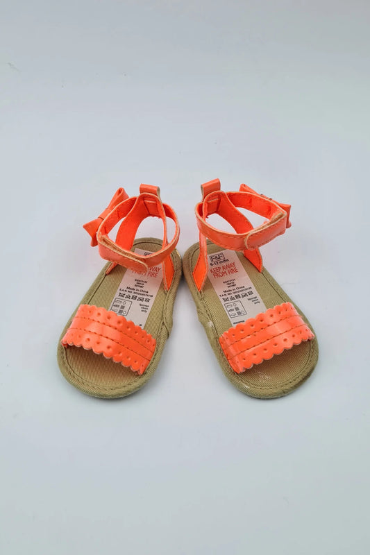 6-12m - Orange Strap Shoes (F&F)