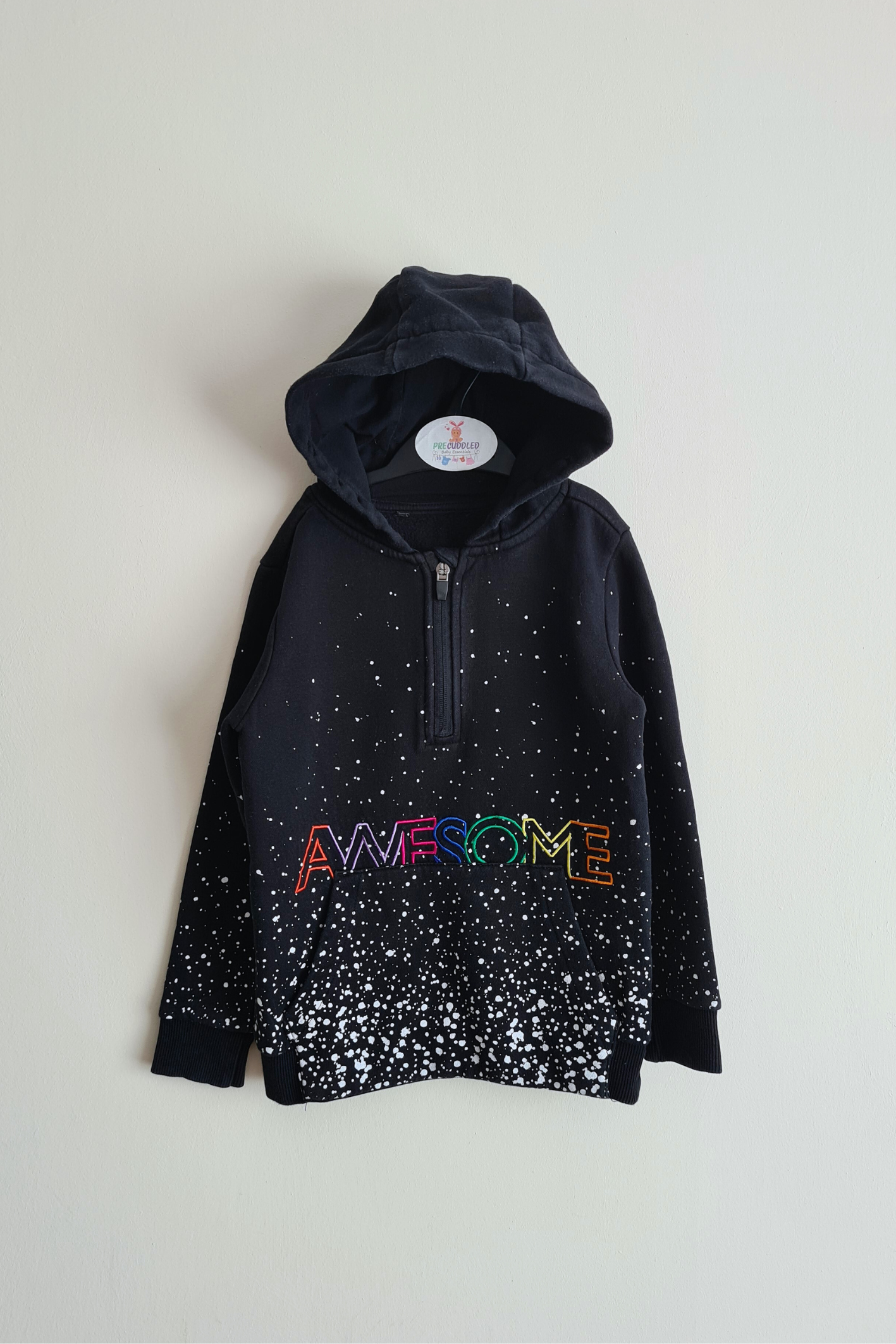 5-6y - Paint Splash 'Awesome' Hoodie