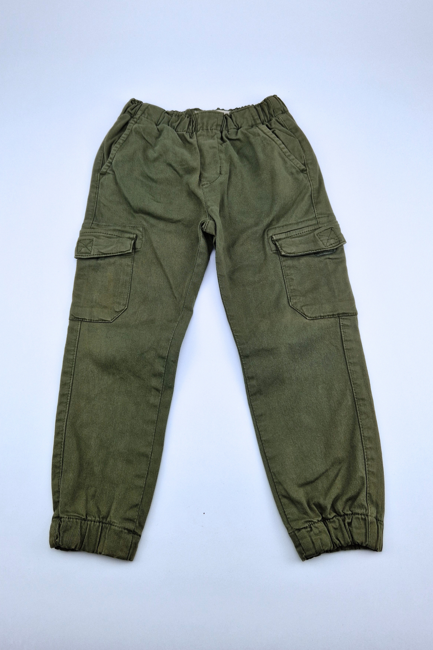 4-5 Years Khaki Green Cargo Joggers