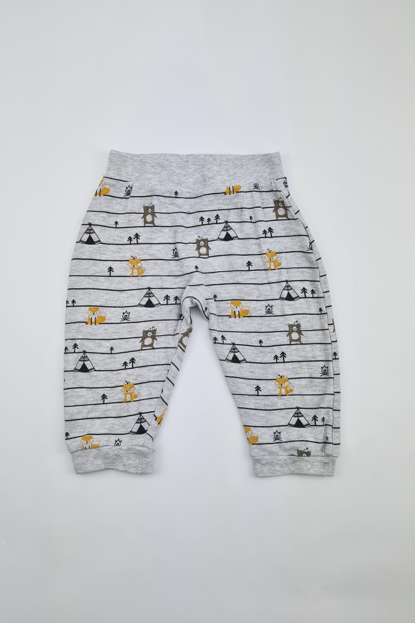 9-12m - Grey Woodland Print Joggers (Elefun)