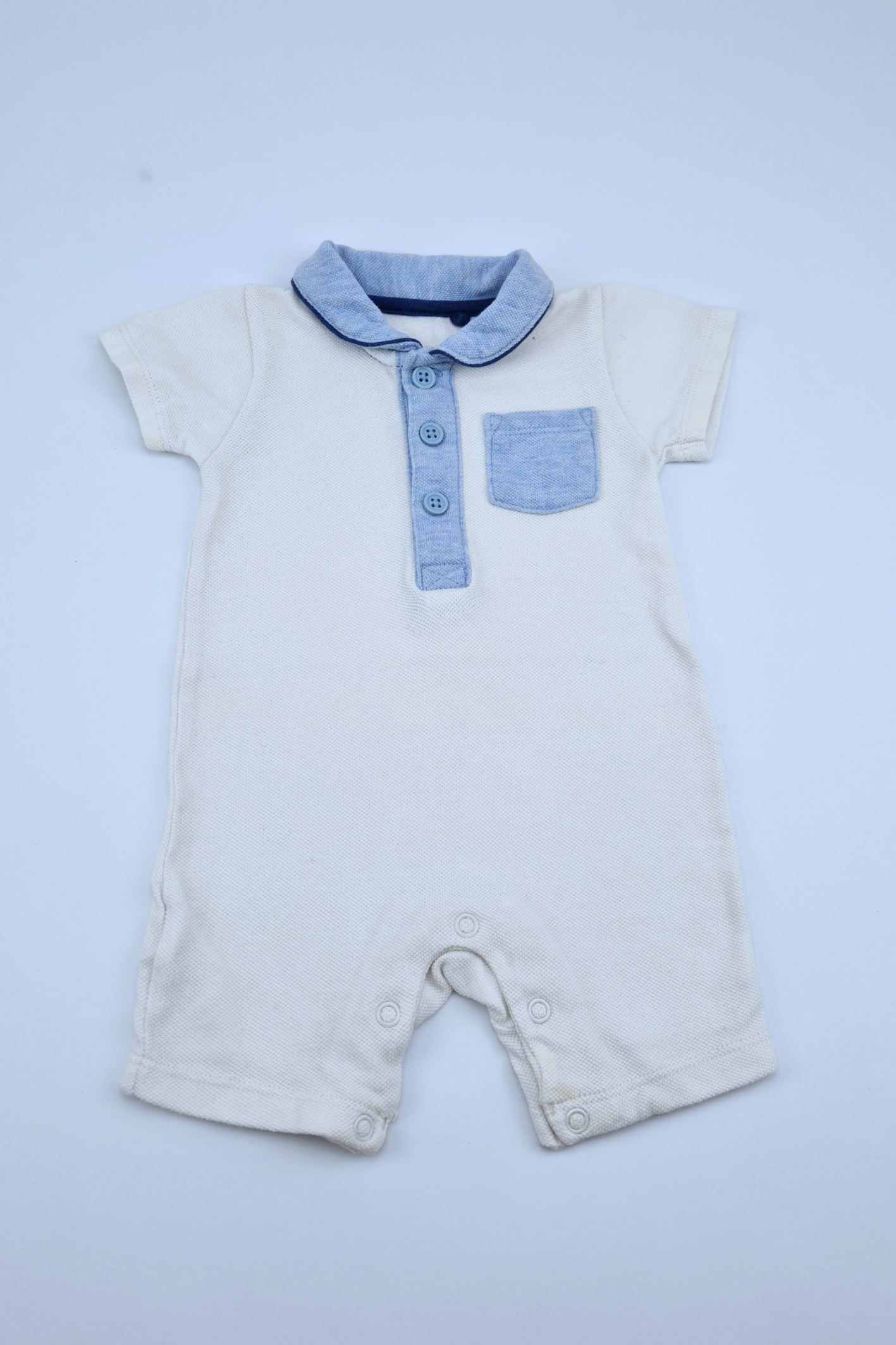 0-3m Collared Romper