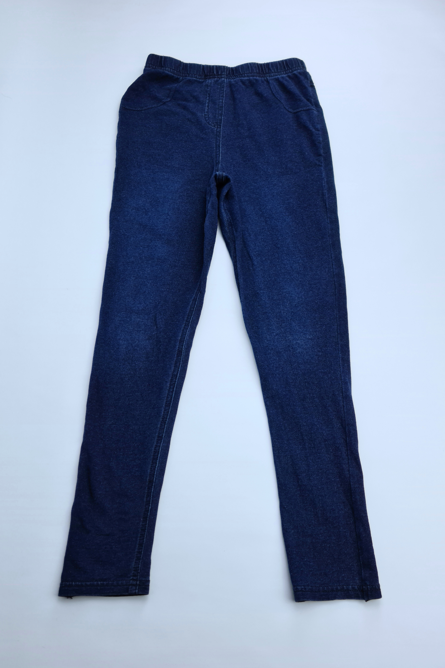 10-11y Adjustable Waist Denim Leggings