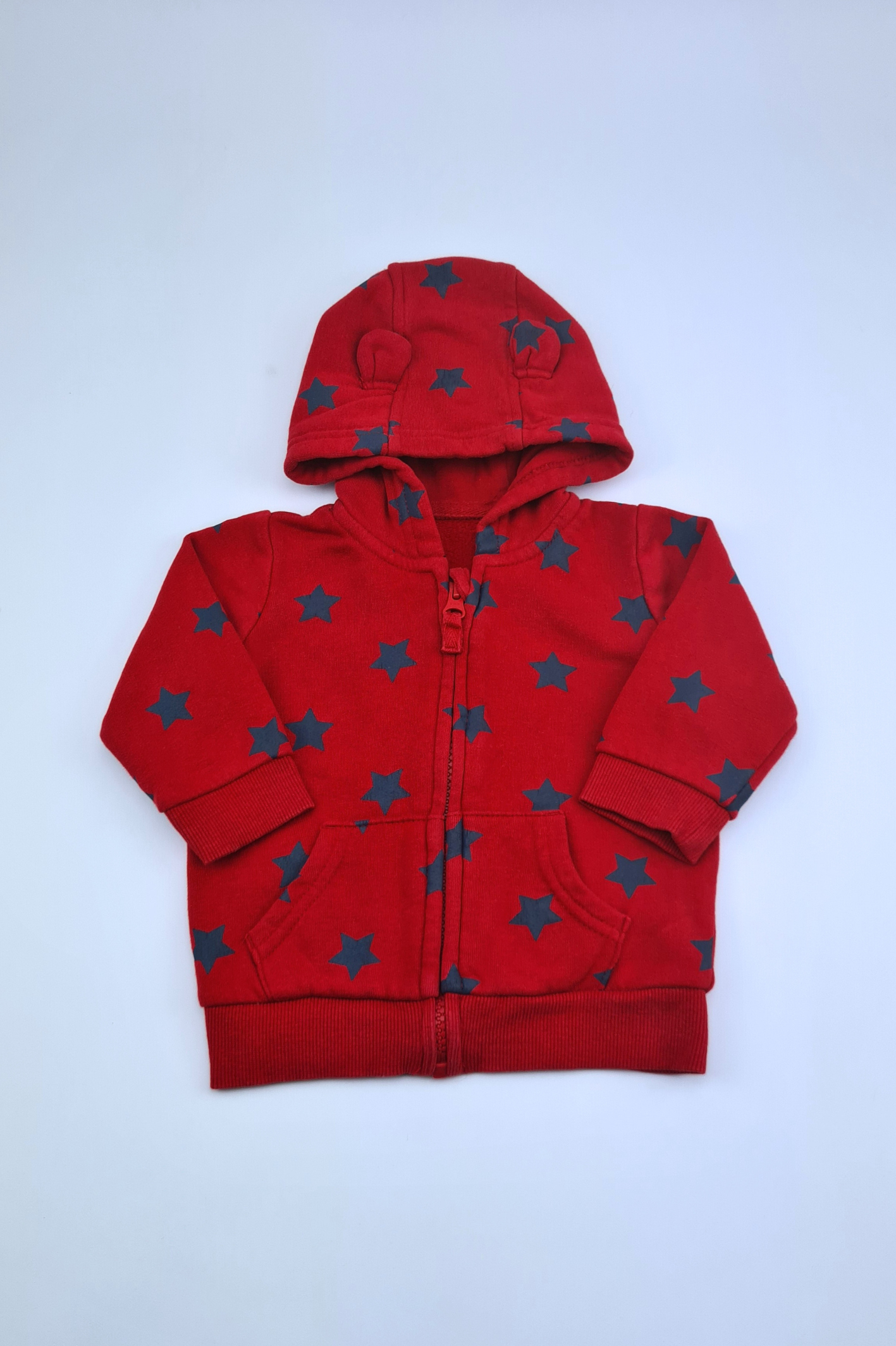 3-6m Puppy Ears Star Print Hoodie