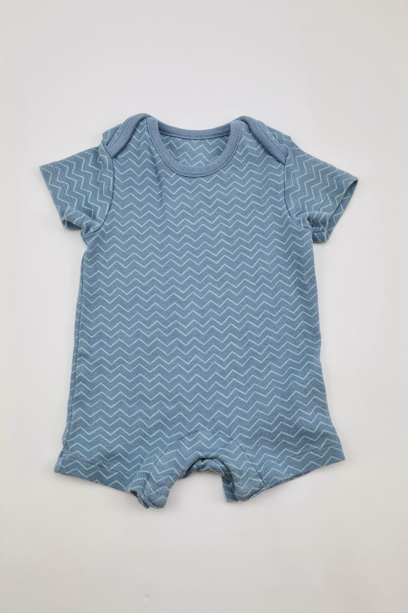 Newborn - 10 lbs Blue Romper (M&S)