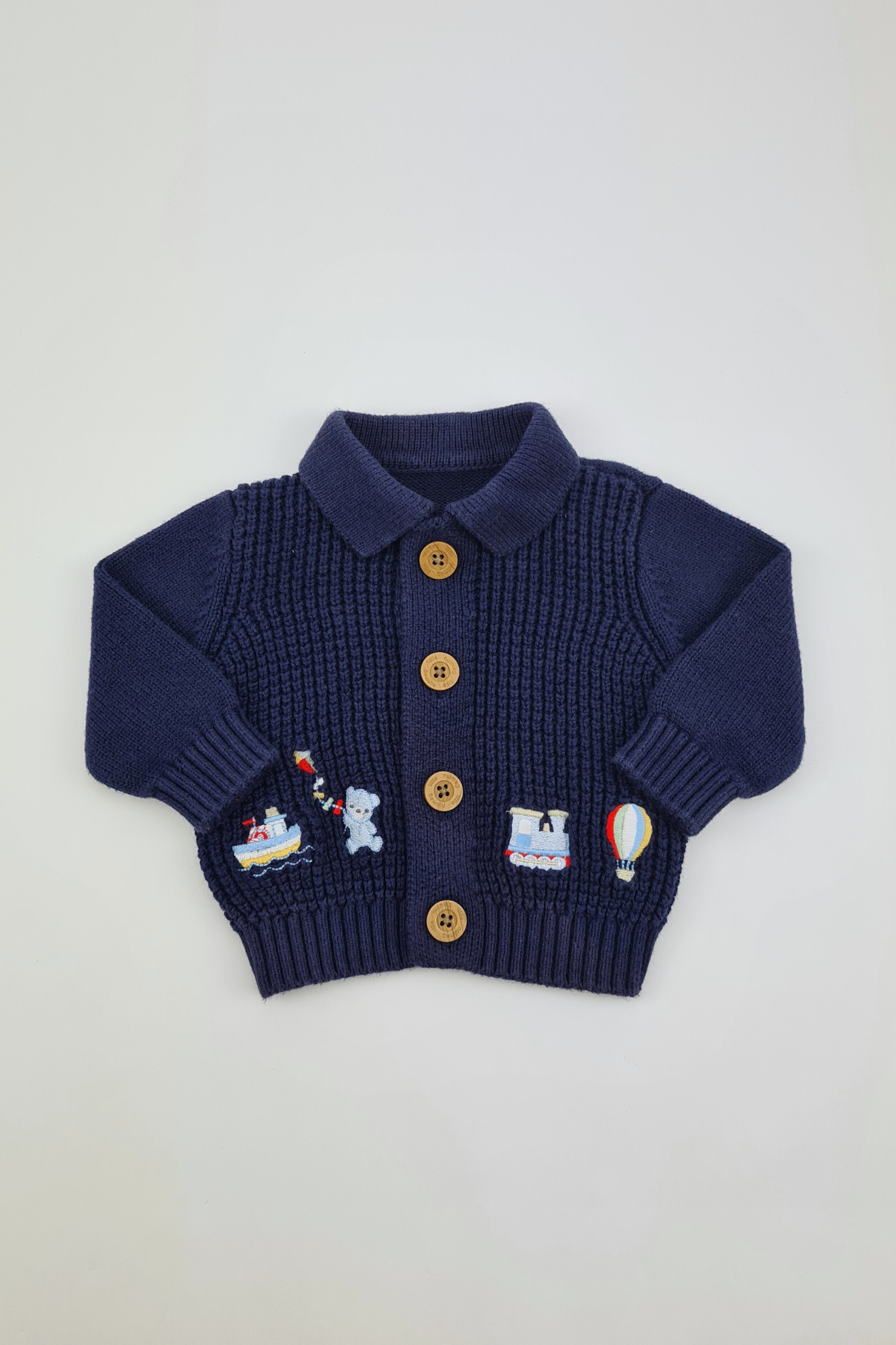 Nouveau-né - Cardigan Marine 100% Coton 10lbs (Muscade)