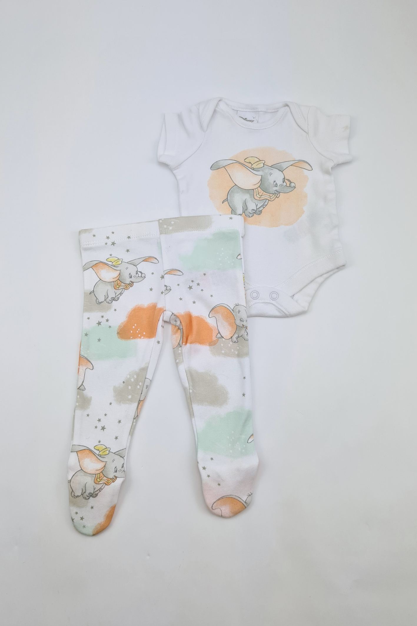 Newborn - 10 lbs Dumbo Bodsuit & Legging Footie *MessyDays*