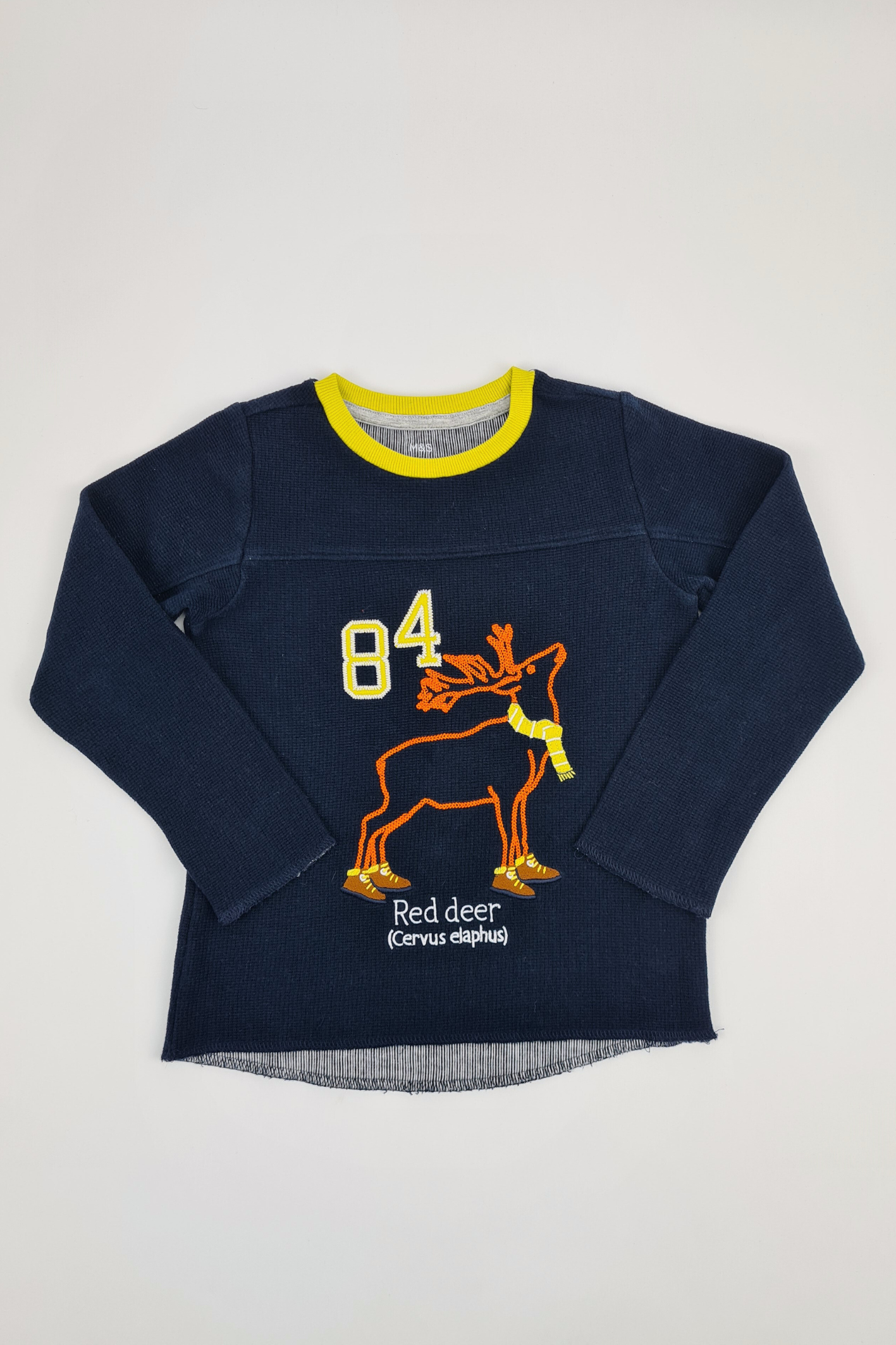 2-3y - Blue Deer Jumper (M&S)