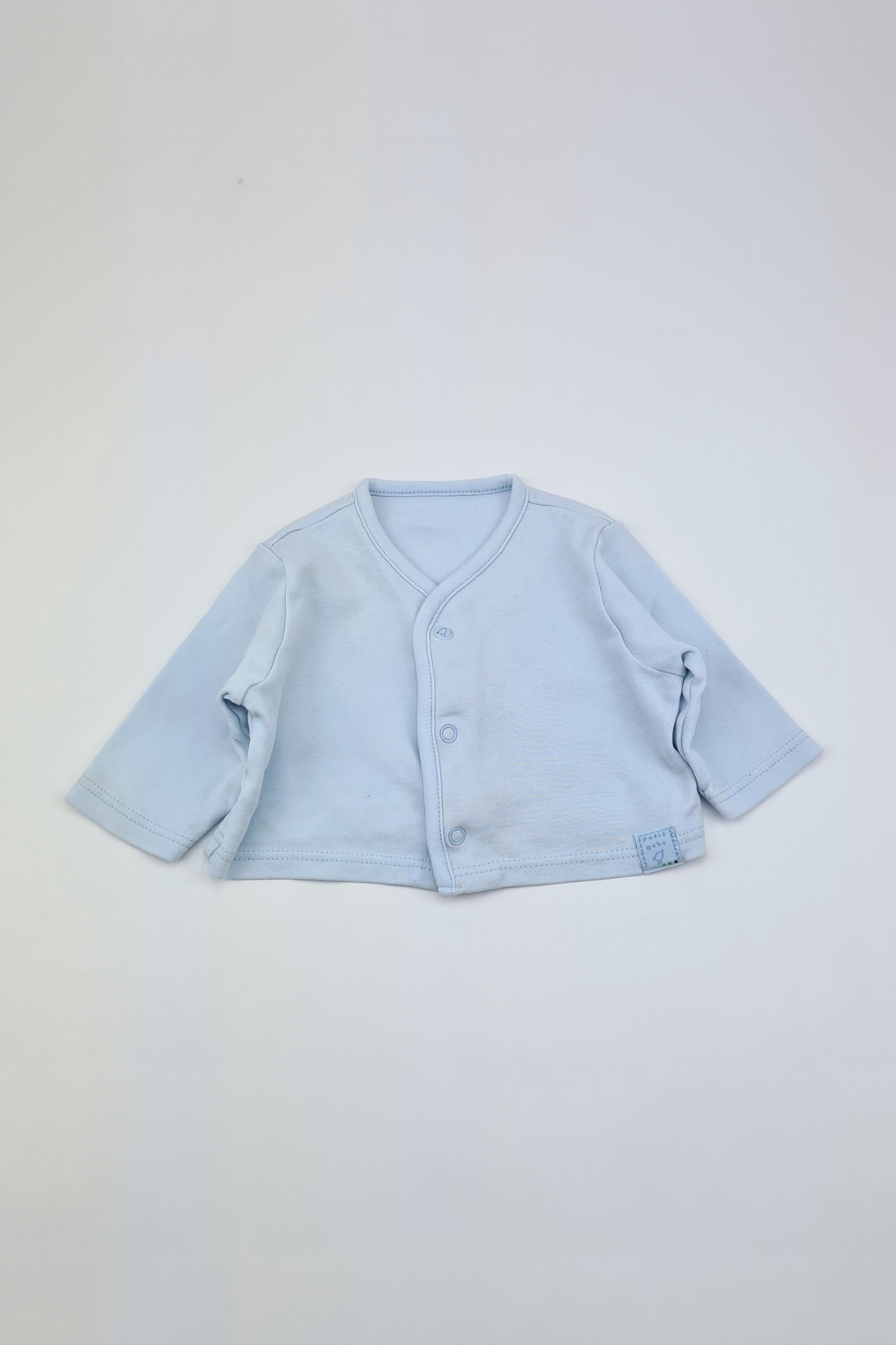 Newborn - Pale Blue Lightweight Jersey Cardigan