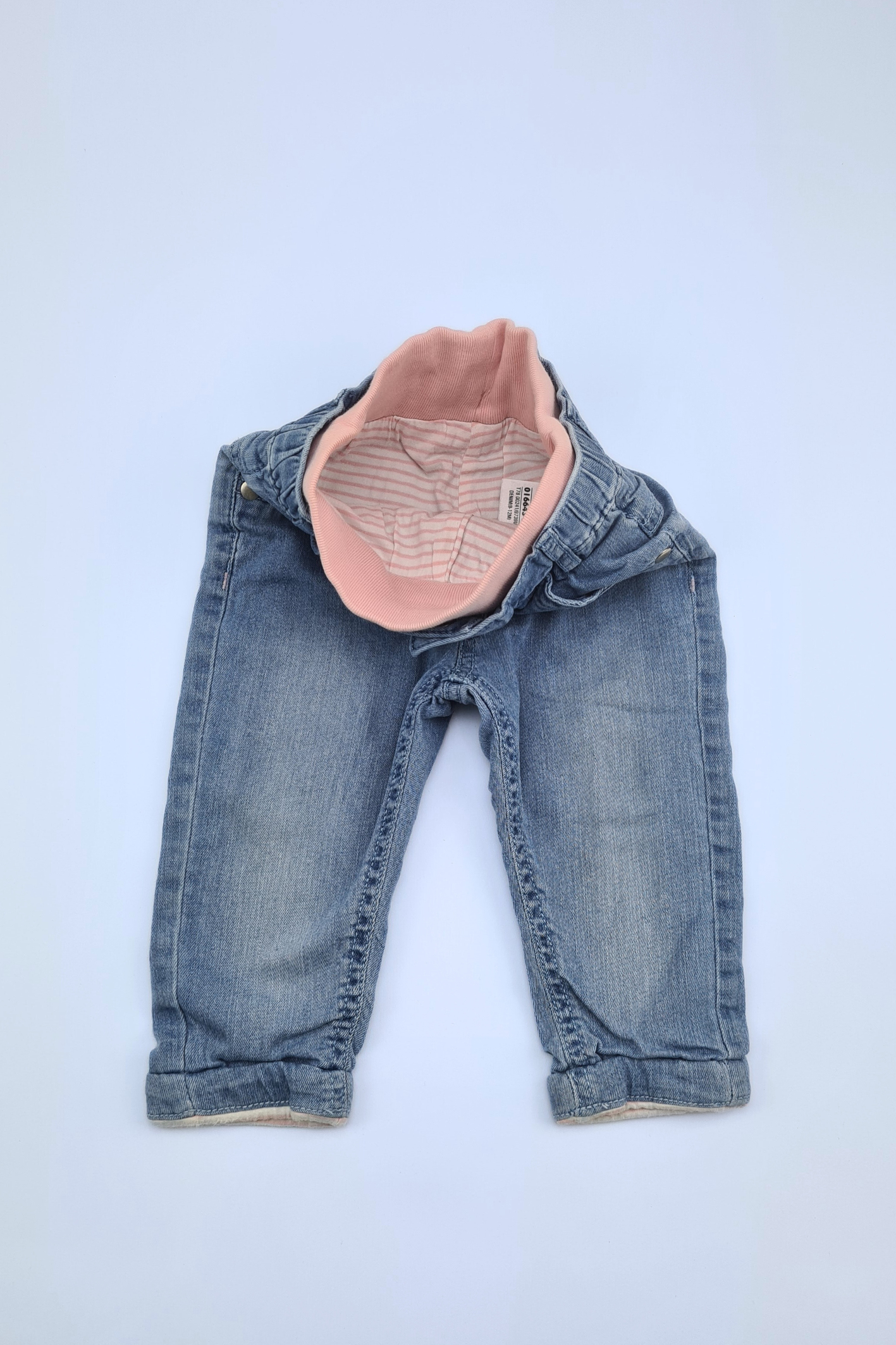 9-12 Months M&S Soft Lined Light Blue Jeans