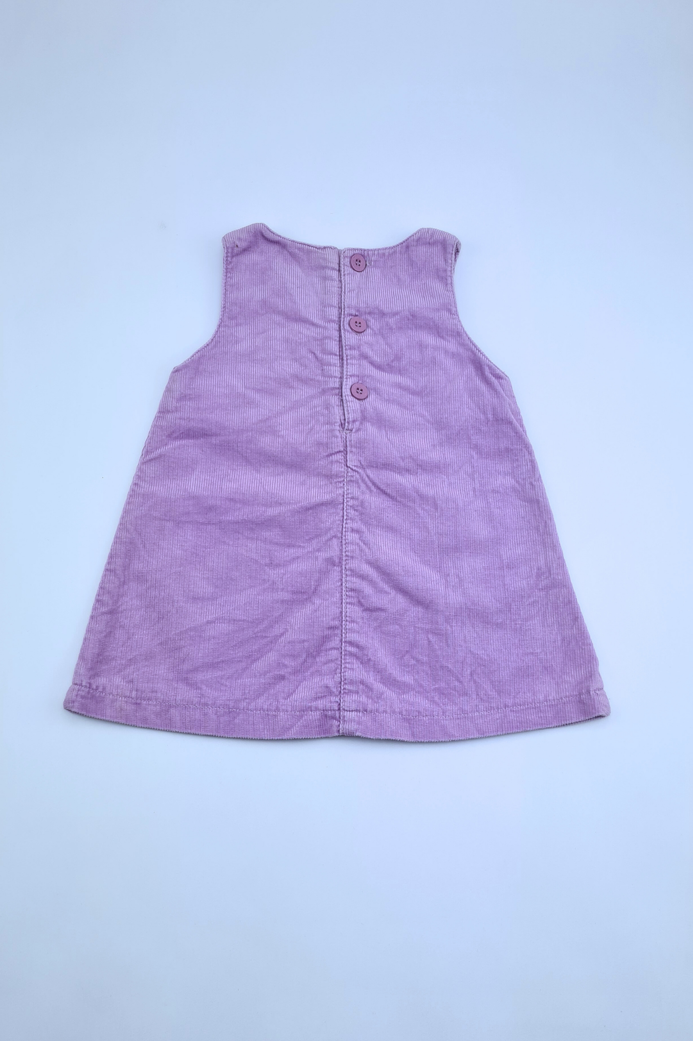 3-6m Floral Embroidered Purple Dress