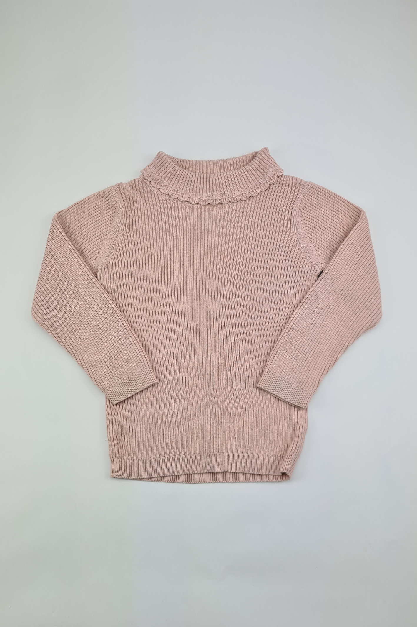 2-3y - Pink Ruffle Neck Top
