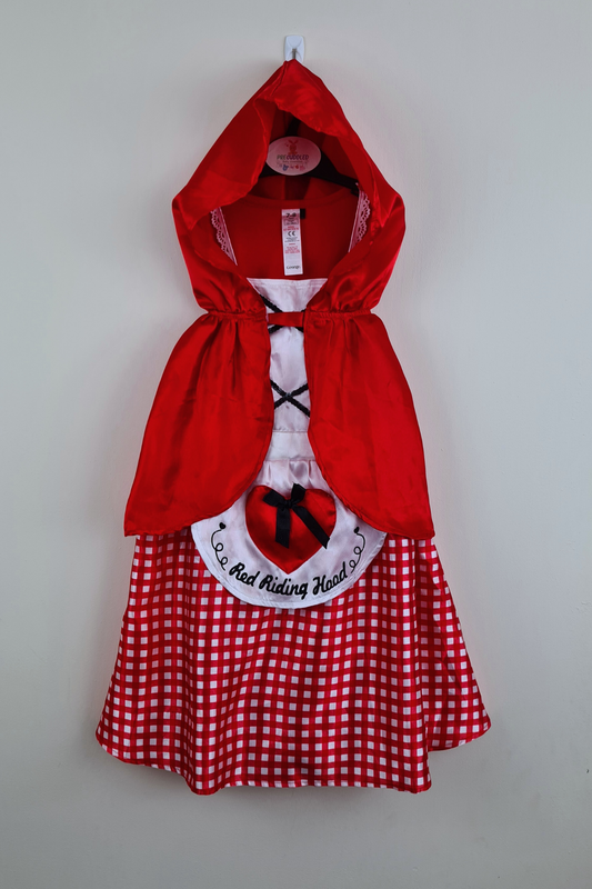7-8y - Little Red Riding Hood Fancy Dress Up Costume  (George)