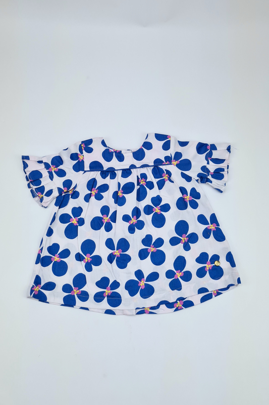 6-9m - Colourful Prints Shortsleeve Top (m&s)