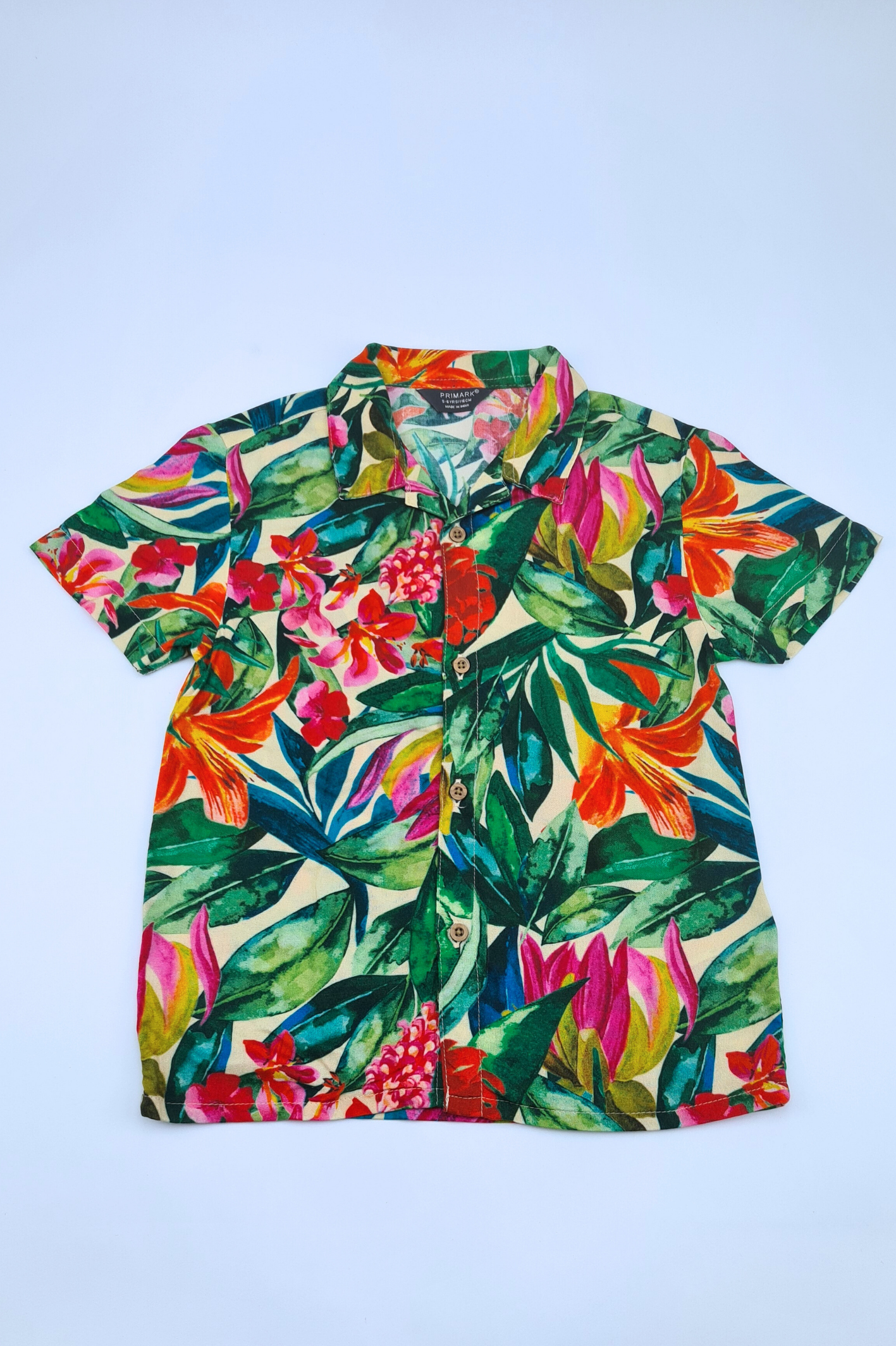 5-6y Floral Patchwork Holiday Shirt