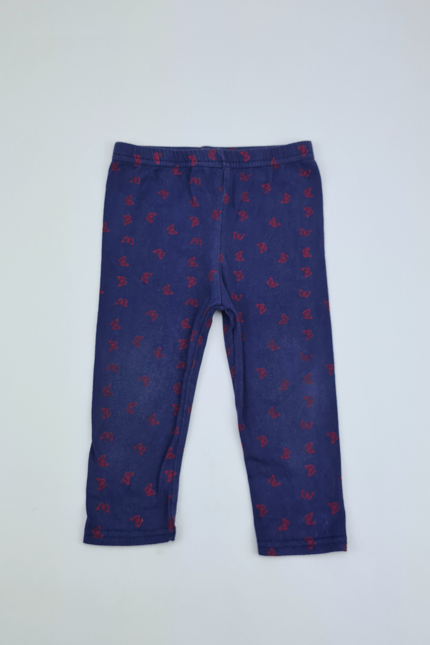 6-9m - Butterfly Print Navy Leggings (m&co)