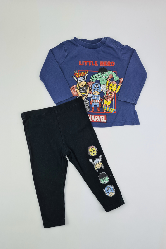 6-9m - 'Little Hero' Pyjama Set