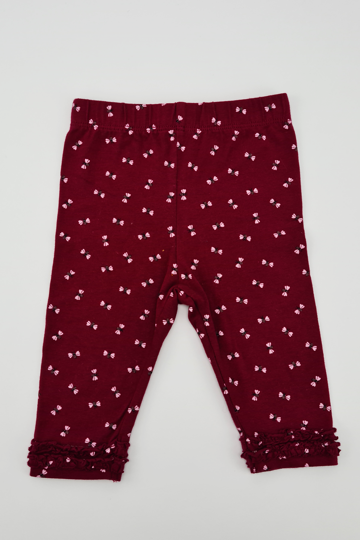 3-6m - Burgundy Leggings (George)