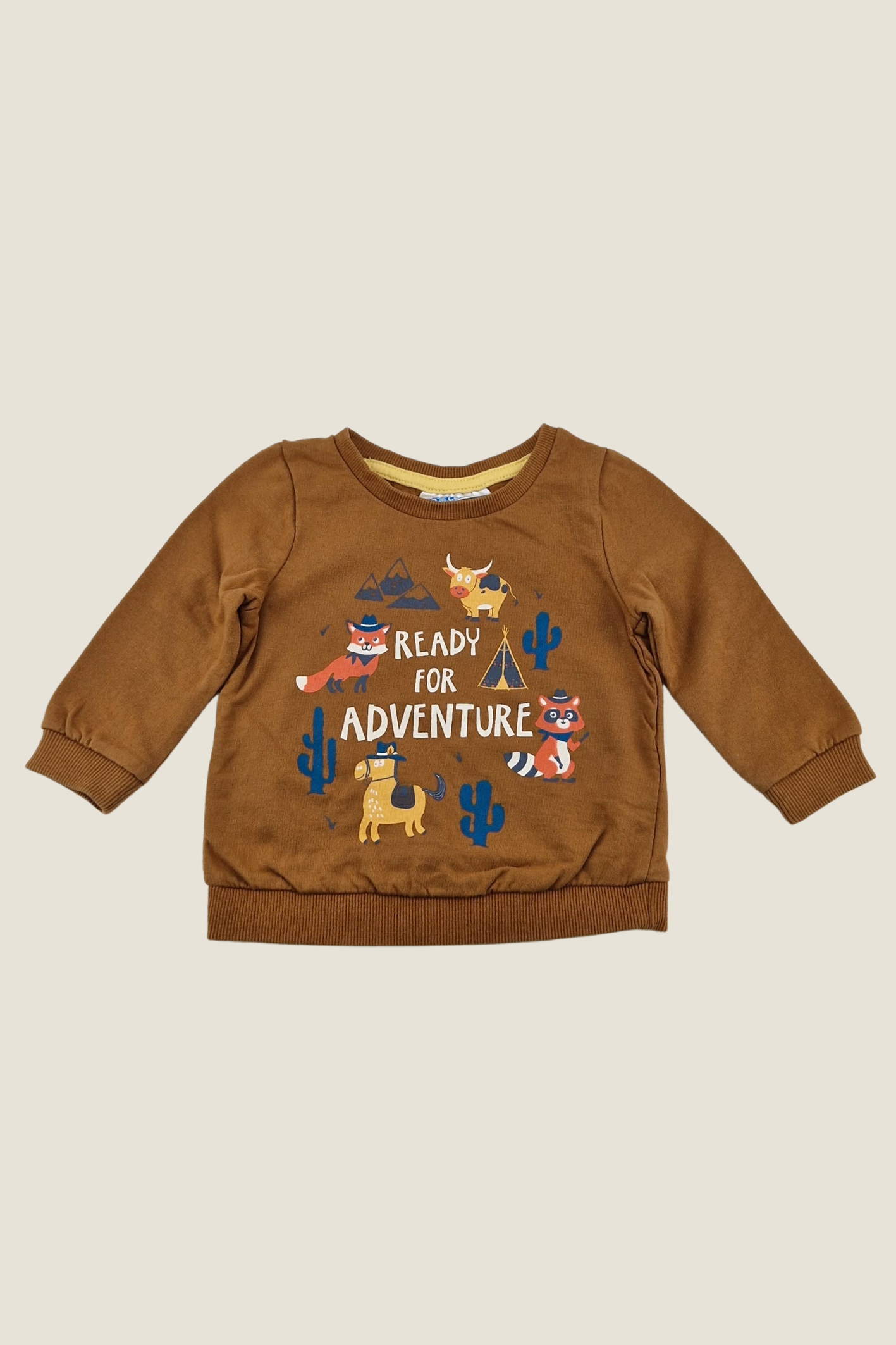 6–9 Monate – „Ready For Adventure“-Sweatshirt