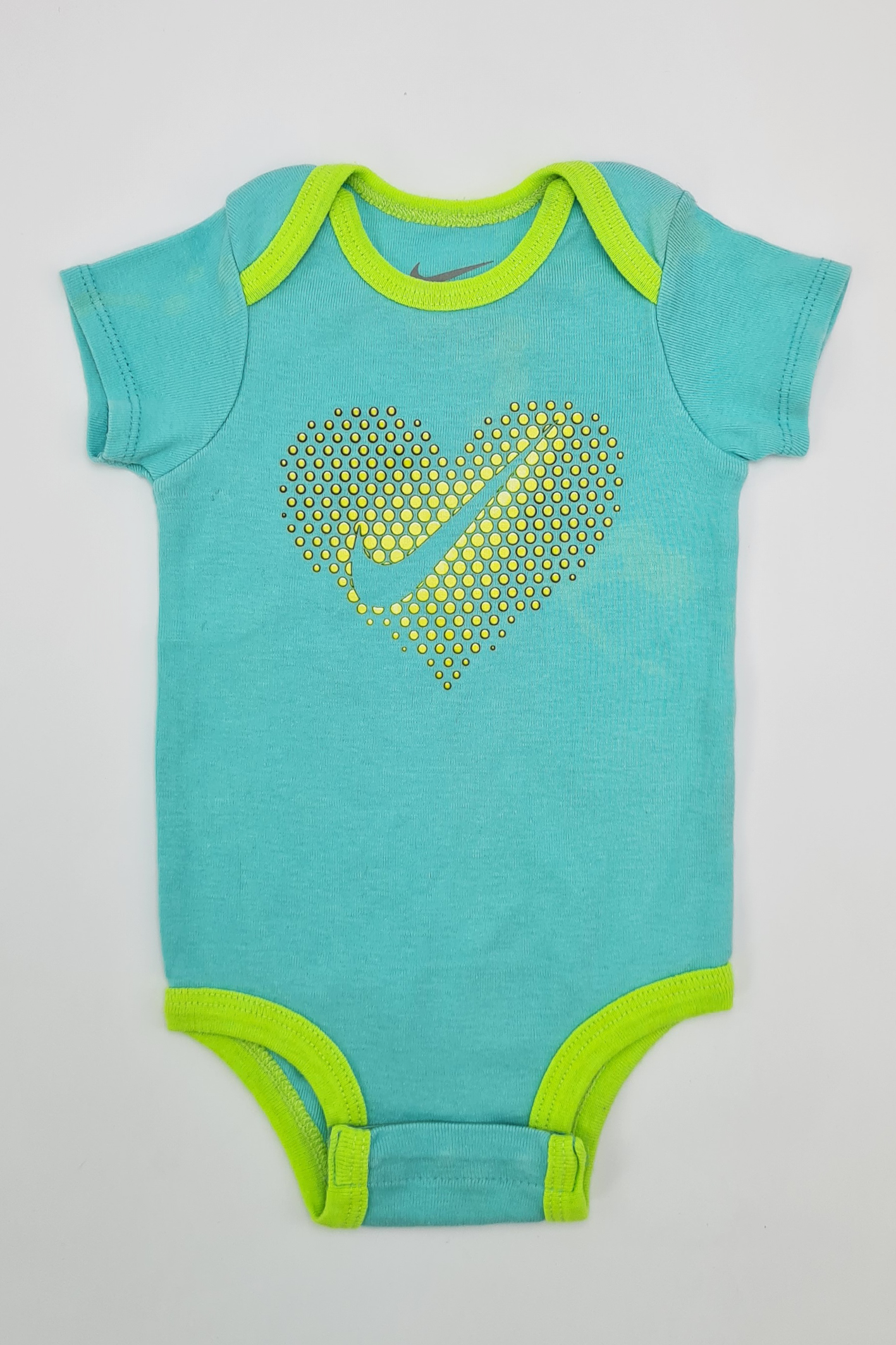0–3 Monate – Blauer und grüner Nike-Body (Nike)