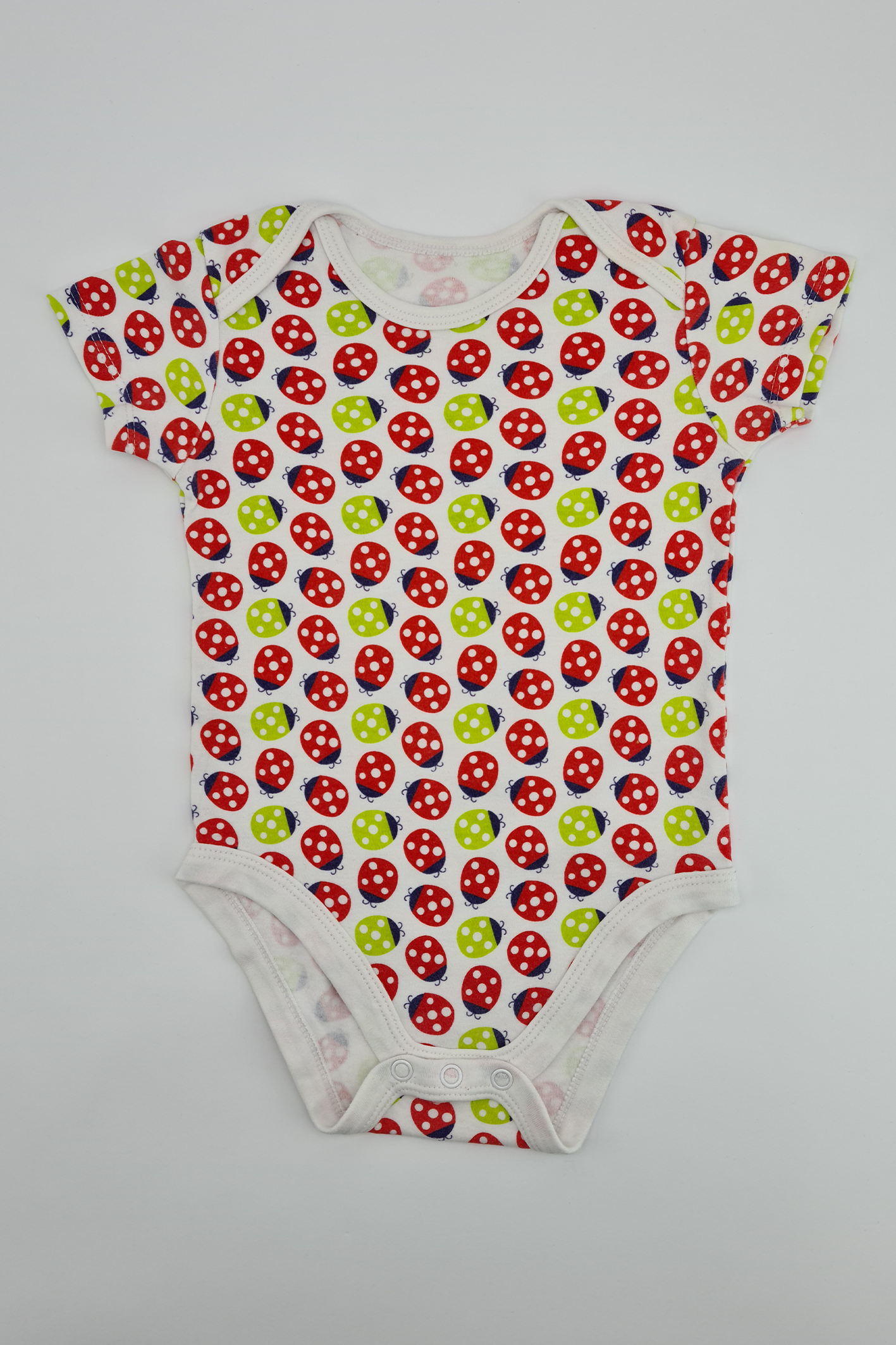 9-12m - 100% Cotton Ladybug Print Bodysuit (Nutmeg)