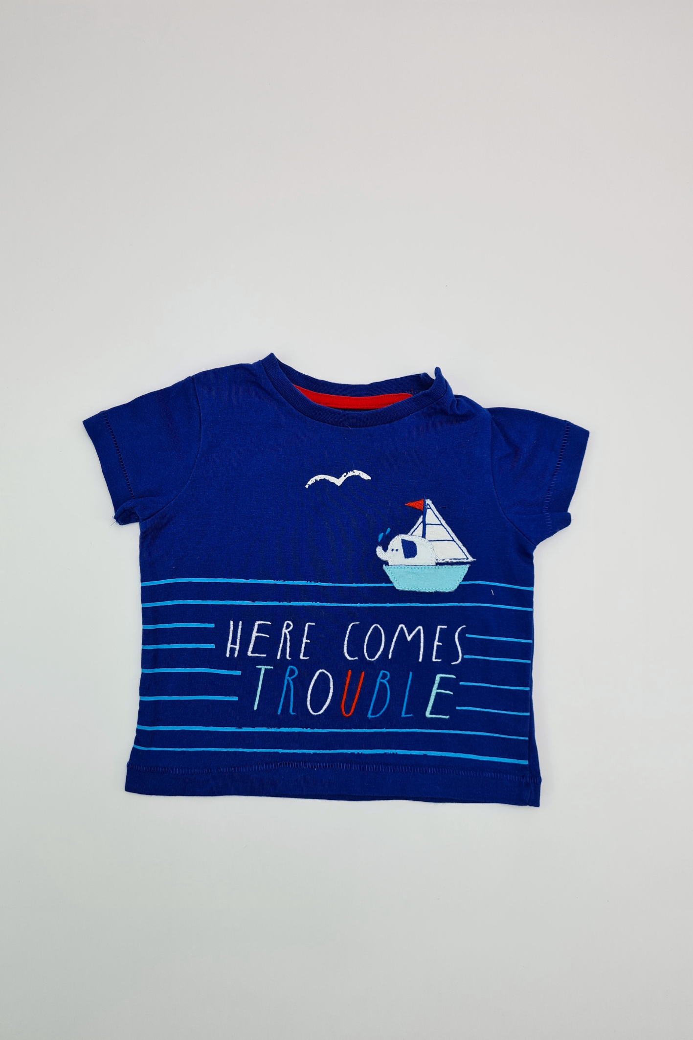 6-9m - Blue Sailor T-shirt (Mini Club)