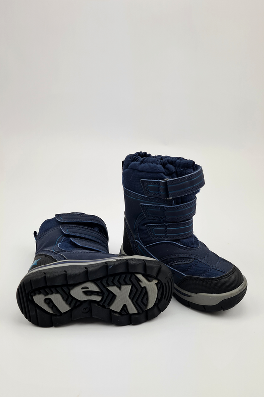 Size 5 - Navy Blue Velcro Strap Snow Boots (Next)