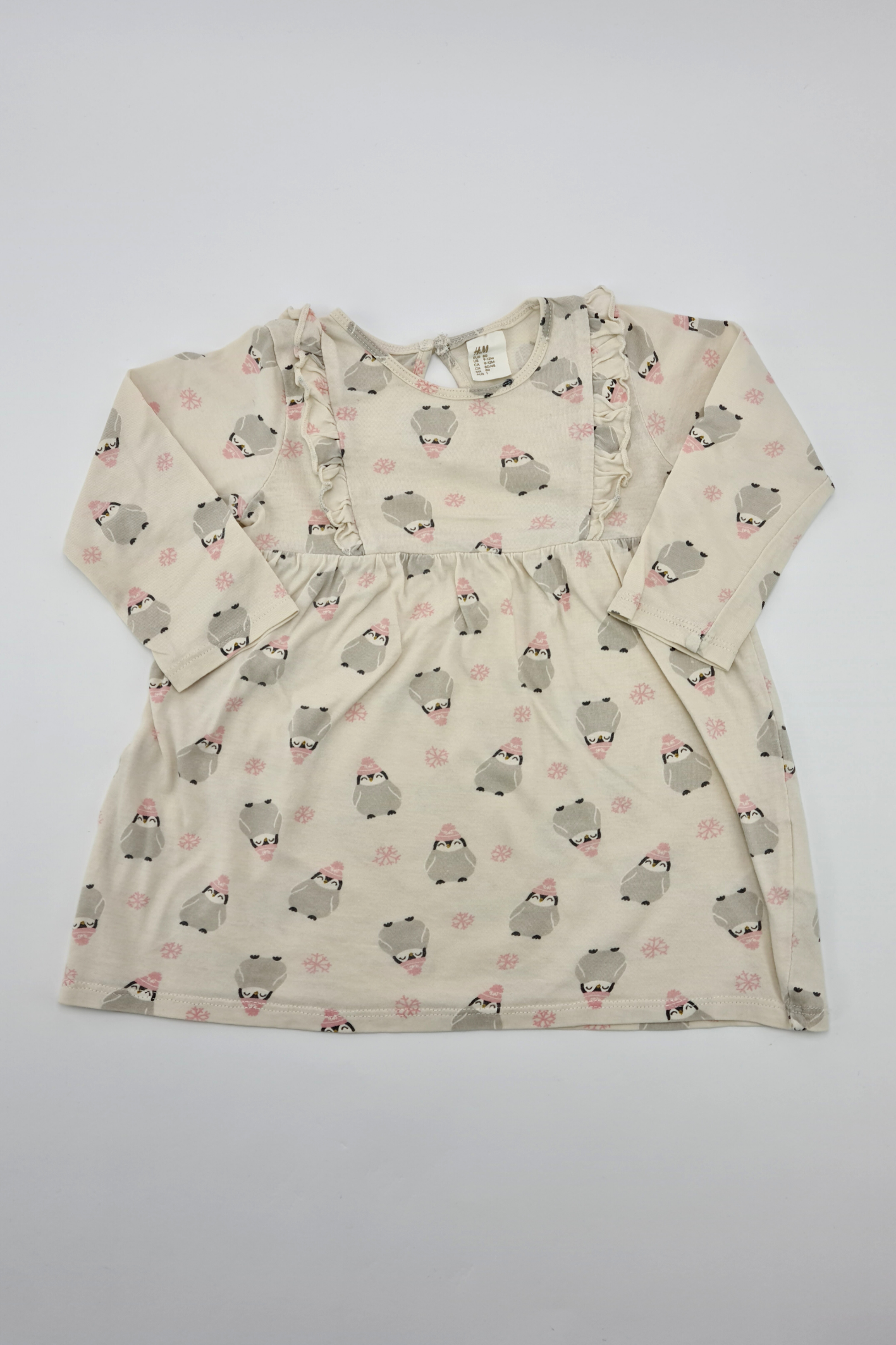 9-12m - 100% Cotton Character Print Dress (H&M)