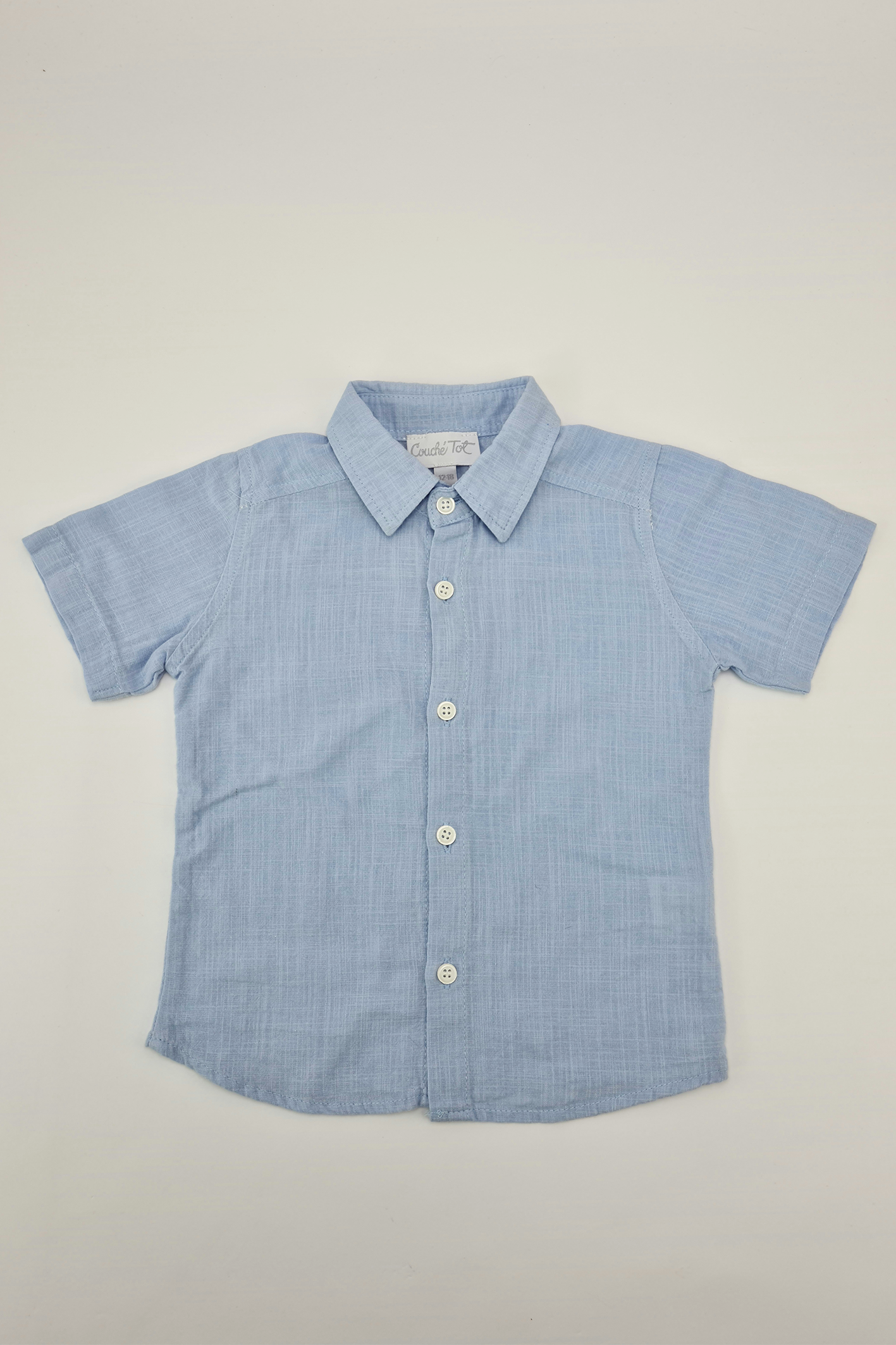 12-18 mois - Chemise boutonnée bleue
