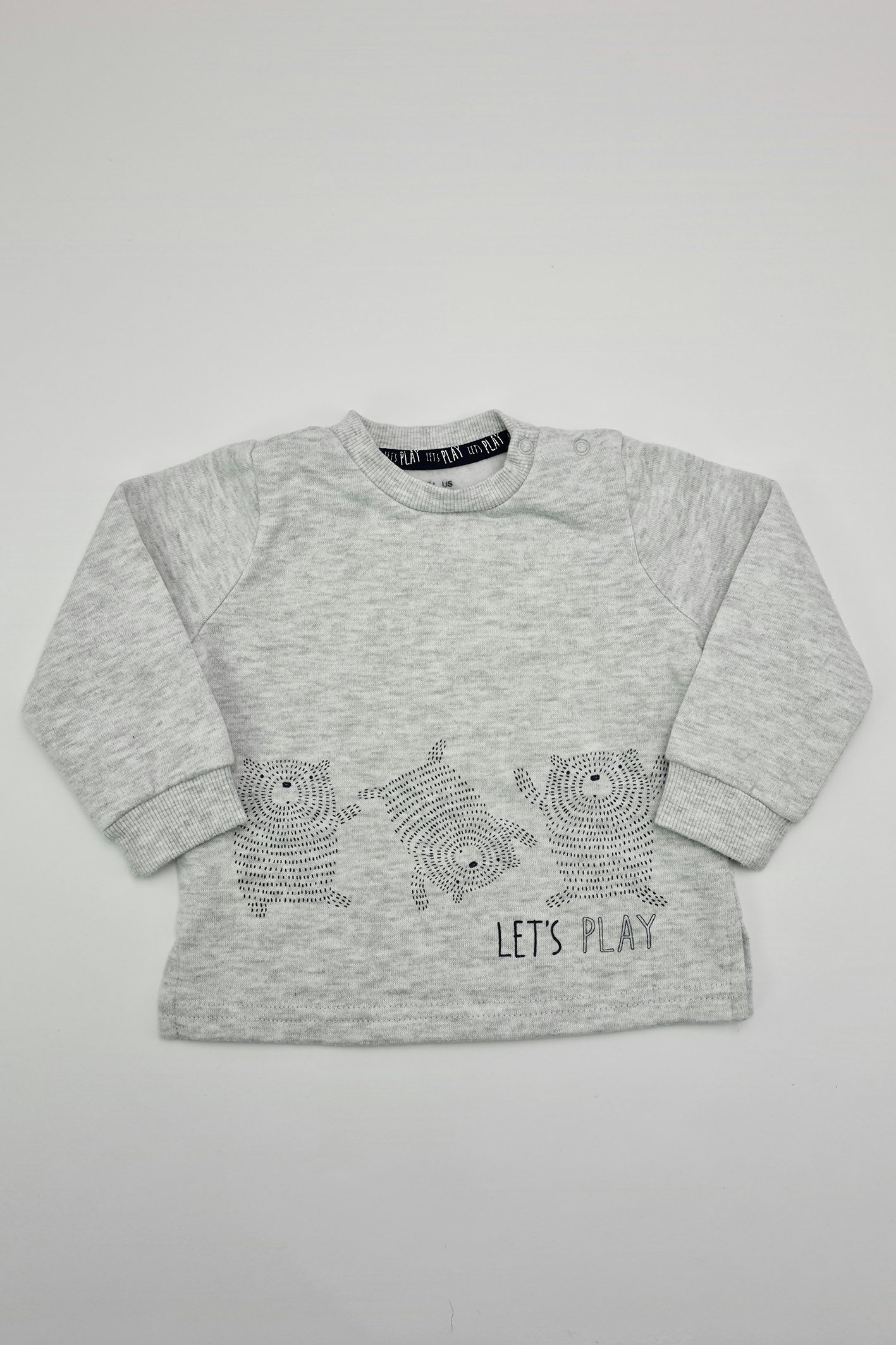 6-9m - Sweat Ours Gris (F&F)