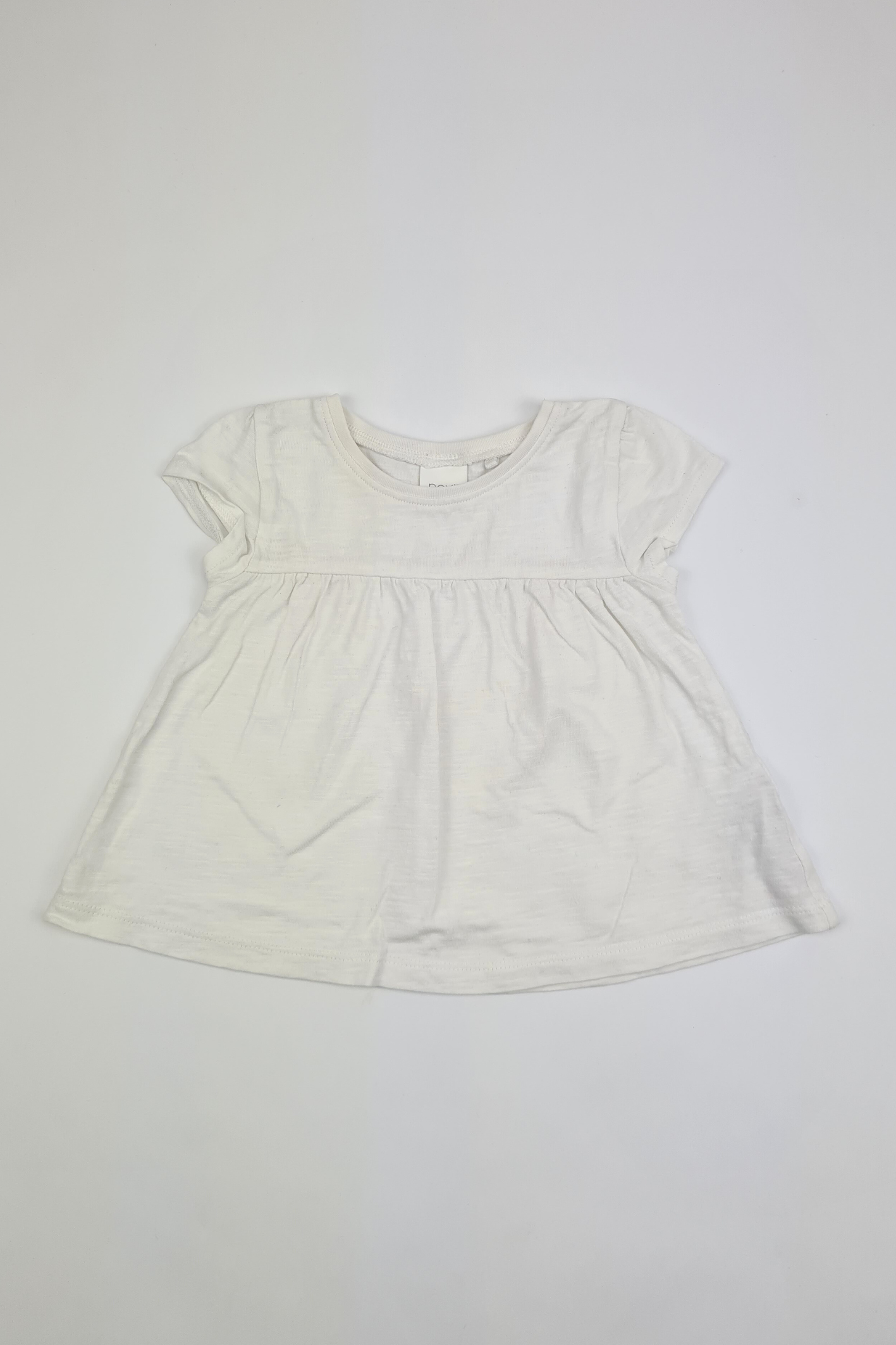 6-9m - 100% Cotton White Dress (Next)