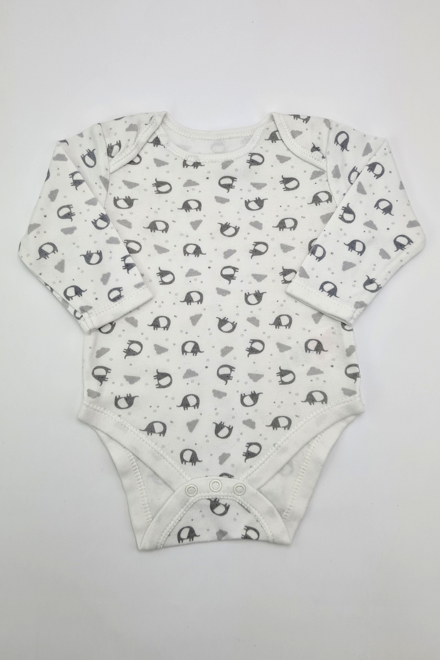 3-6 mois - Body imprimé éléphant