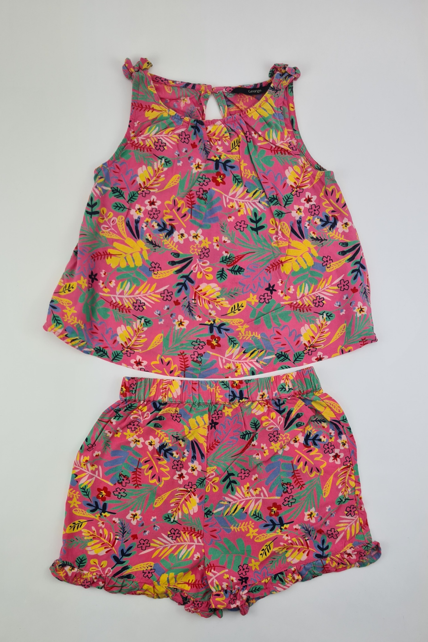 2-3y - Flower Print short & Top Set (George)
