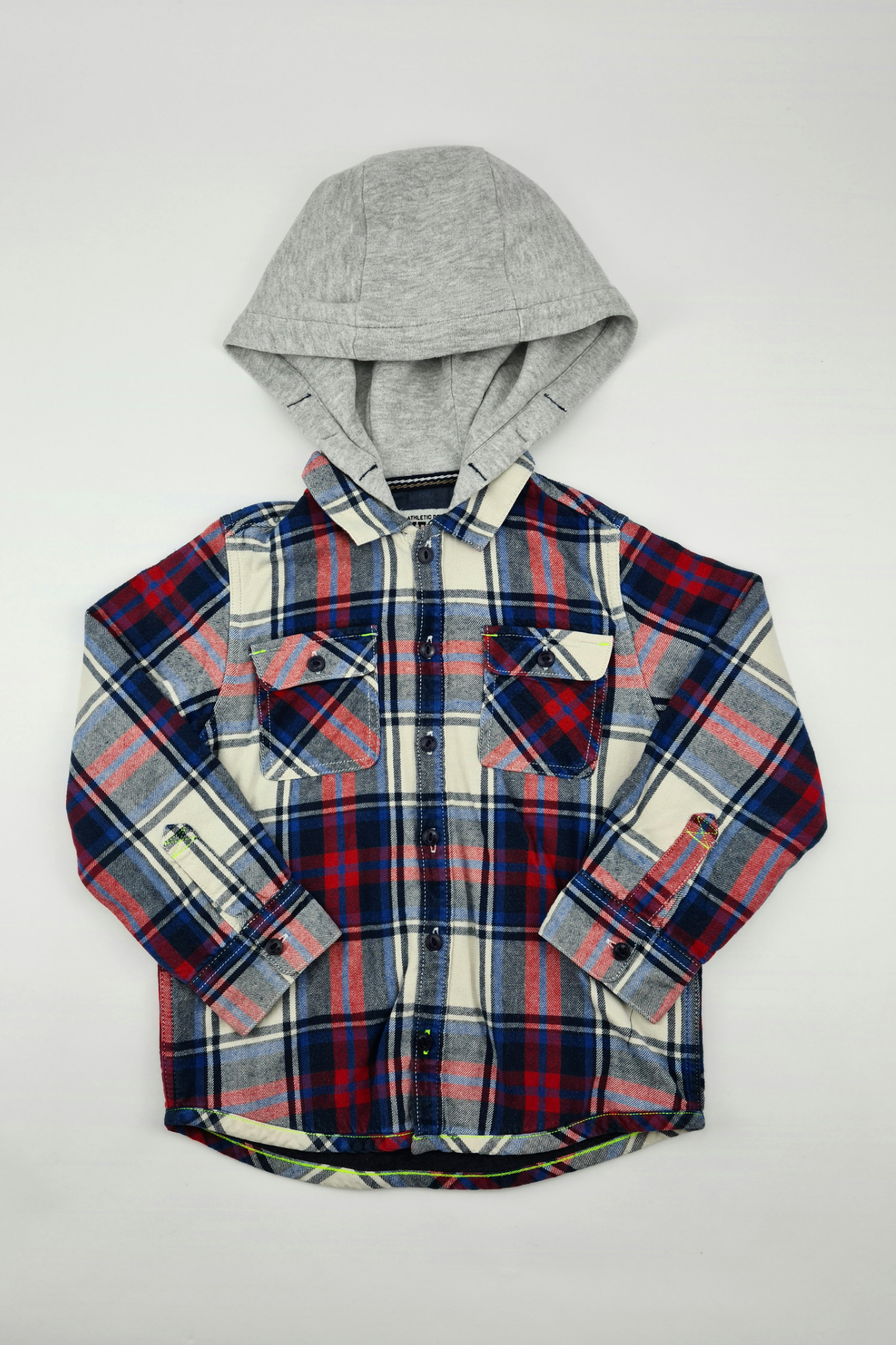 3-4y - Check Print Hooded Shirt (Next)