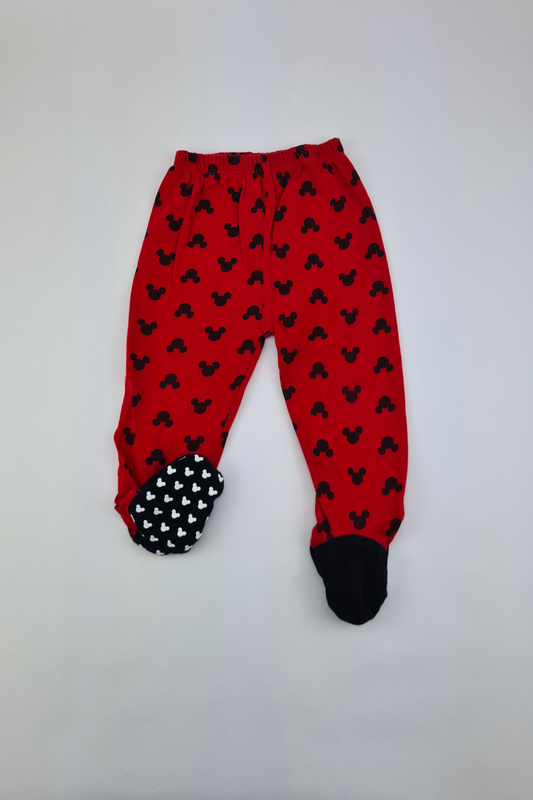 12-18m - Red Mickey Mouse Footie
